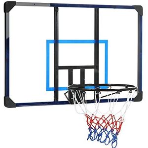 SPORTNOW basketbalhoepel, basketbalbord met mand, basketbalnet met basketbalbord, wandmontage, voor buiten, staal, 113 x 61 x 73 cm