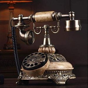 Telefoon Telefoon, Antieke Retro Draaitafel Telefoon Tuin Kantoor Telefoon Vaste vaste lijn, C (B)