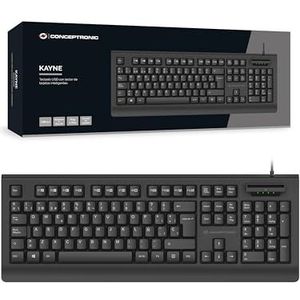 Conceptronic KAYNE01ES toetsenbord Kantoor USB QWERTY Spaans Zwart