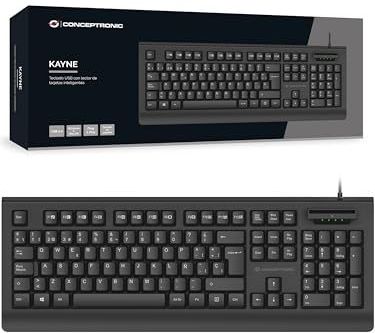 Conceptronic KAYNE01ES toetsenbord Kantoor USB QWERTY Spaans Zwart