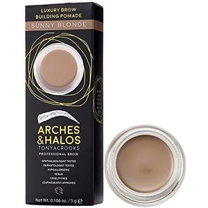 Arches & Halos Luxury Brow Building Pomade - Sunny Blonde - Tonende Brow Definer voor het vormen en vormen van wenkbrauwen - Zachte, veegvaste, zijdeachtige textuur - Lichte crème en gelmix - 3 g