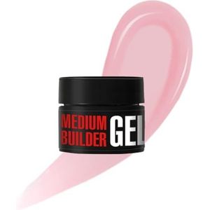 K Professional Medium Builder Gel Warm Pink UV LED - Builder Gel Naakt, Versterking 13 ml