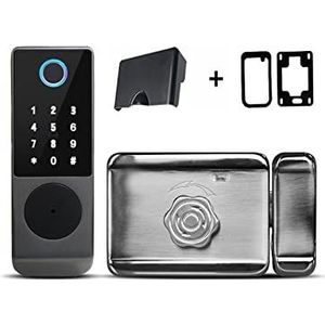 Slim slot Bedrading Outdoor Waterdicht Tuya Smart Lock Dubbelzijdig Vingerafdrukslot IC-kaart Digitaal toetsenbord Elektronisch deurslot(Waterproof Tuya)