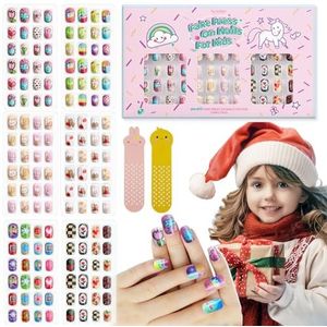 Kunstnagels - IJscreem - 144 Stuks - Druk op Kunstmatige Nep Nagels voor Kinderen - Meisjes