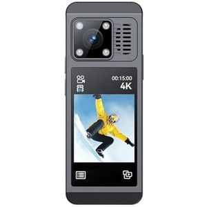 Actiecamera, Actiecamera 360 graden panoramische duimsportcamera Motorrijstabilisatie Bodycam draagbare videocamera,voor fietsen, motorfietsen