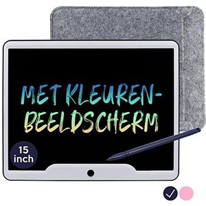 LCD Tekentablet Kinderen ""Blauw"" 15 inch - Kleurenscherm - Tekenbord - Kleuter - Speelgoed Jongens - Kids Tablet - Ewriter - Digitaal Notitieblok