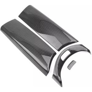 4 Stuks Voor Mercedes Voor Benz E GLC C Klasse W205 Koolstofvezel Auto Middenarmsteun Doos Paneel Schakelaar Knop Afdekking Interieur Accessoires Interieur Van De Auto(Koolstofvezel kijken)