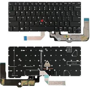 Toetsenbord met Amerikaanse indeling voor Lenovo Thinkpad T14s Gen3 Gen4, zwarte kleur(With backlit))
