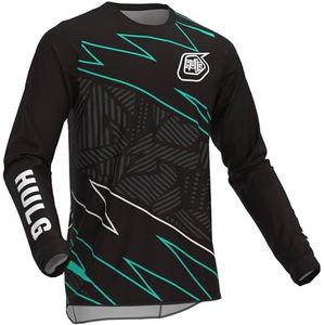 Mtb Jersey Heren, wielertrui heren, wielertops voor heren, motorcross jersey, downhill pak, sneldrogend en ademend, geschikt voor MTB/BMX/cross-country motorfietsen en andere sporten
