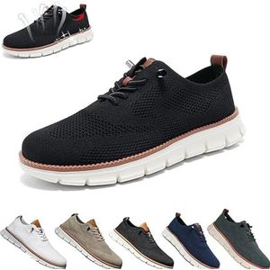 2024 Nieuwe Wearbreeze-schoenen for heren, Urban - Ultracomfortabele schoenen Mesh-sneakers for heren, Oxfords-zakelijke schoenen(Black,47)