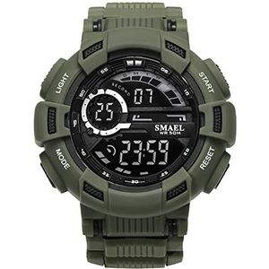 Mens Digital Watch, 50m Waterdichte Sport Military Chronograph, Sports Outdoor Led Horloges, Withalarm/Datum/ShockPro/Stopwatch, Casual Horloges voor studenten,Army green