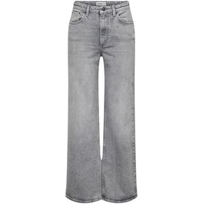 ONLY Onljuicy Hw Wide Leg Rea707 DNM Noos Jeans met wijde pijpen, Medium Grey Denim, 26 W x 34 L Dames, Medium Grey Denim, 26W x 34L
