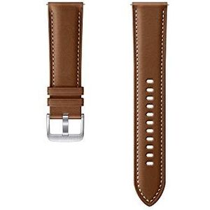 Samsung Stitch lederen armband ET-SLR84, horlogeband voor Galaxy Watch3 met 22 mm brugbreedte, echt lederen armband in bruin