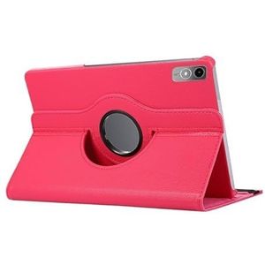 360 graden draaibare standaard tablethoes geschikt for Lenovo Tab P12/ Xiaoxin Pad Pro 12.7inch TB-370FU TB-371FC hoes(Rose red,For Xiaoxin PadPro 12.7)