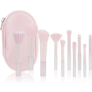 10 stuks COMBO Make-up Borstel Set Kunstenaarschap Borstels Kabuki Poeder Borstel Oogschaduw Stippling Borstel Premium Synthetische Make-up Borstel Set Voor Contouring Concealer Foundation Poeder