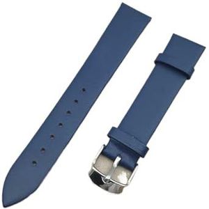 Horlogebanden Horlogebanden Sport Echt lederen horlogeband Horloges Band Horlogebanden Heren Dames Polsbandvervanging Mens (Color : Blue, Size : 12mm)