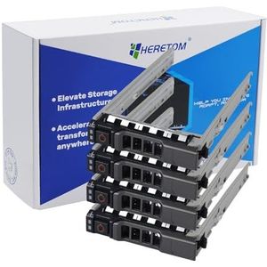 Harde Schijf Beugel 2,5 inch SSD Mount G176J HDD Caddy SAS SATA Harde Schijf Caddy Compatibel met Dell PowerEdge R610 R620 R710 T710 R720 R815 R820, 4 Pack