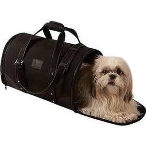 Bobby Parisien transporttas voor honden, zwart, zwart.