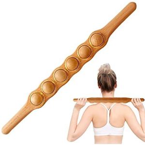 Spierroller | Houten Spierroller Stick - Massagehulpmiddel Antisliphandvat Gemak Spierstijfheid en pijn 6 draaiende rollen voor pols, hand, kuit, voet Delr