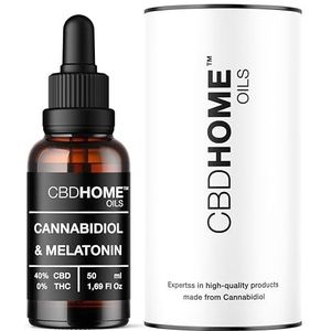 CBD HOME - CBD Olie 40% - 50 ml - Basis van Kokosolie en Biologische Hennepzaadolie - Gecertificeerde Cannabidiol 20.000 mg