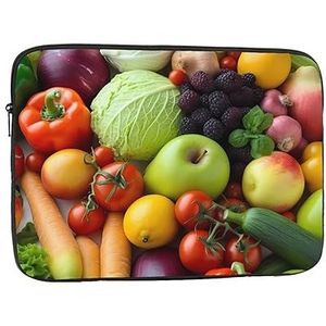 Verse groenten en fruit laptop hoes waterdicht schokbestendig notebook case cover mode aktetas lichtgewicht computertas voor vrouwen mannen 13 inch