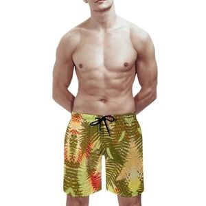 SANYJRV Hawaii Interessante zwembroek voor heren, casual ademende sneldrogende shorts, elastische korte broek met trekkoord, Kleur 5, XXL