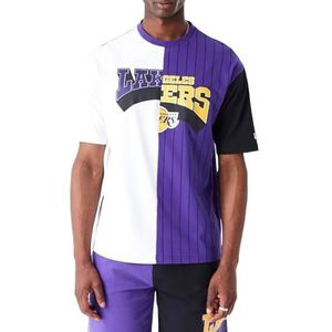 New Era NBA LA Lakers Half Pinstripe Oversized T-shirt, lila, L