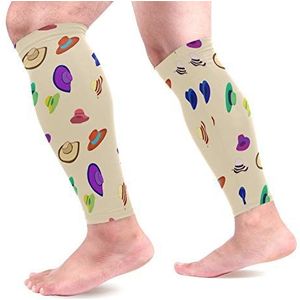 EZIOLY Hoeden Sport Kalf Compressie Mouwen Been Compressie Sokken Kalf Guard voor hardlopen, Fietsen, Moederschap, Reizen, Verpleegkundigen