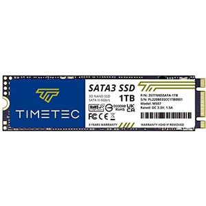 Timetec 1TB SSD 3D NAND TLC SATA III 6Gb/s M.2 2280 NGFF 512TBW Leessnelheid Tot 530MB/s SLC Cache Prestatieverbetering Interne Solid State-schijf voor pc Computer Laptop en desktop