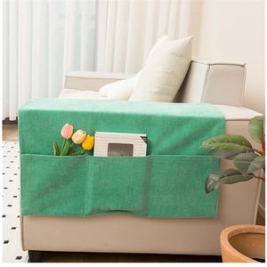 UALXPAO Sofa Armsteun Organizer Pouch Sofa Cover Zijzakken voor Opslag Thuis Opknoping Organizer Bril Telefoon Afstandsbediening Opslag Sofa Armsteun Covers (Groen1)