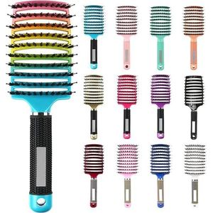 My Sensory Space Ontwarrende Haarborstel, Anti-Tangle Haarborstel, Magische Borstel Ontklitter, Gebogen en Geventileerde Ontklitterborstel, Detangler Haren Nylon Haarborstel, Ontwarrende Borstel voor