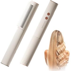 Euakee 2-in-1 stijlborstel, 2-in-1 krulborstel en stijltang, borstel, 20 seconden snelle keramische verwarming, bescherming tegen verbranding, 6 warmtestanden, 120 °C - 220 °C, professioneel