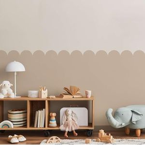 Muralo - Muurtattoo voor kinderkamer voor meisjes en jongeren - wandstickers, wandstickers, vellen behang voor kleuterscholen, schoolaula, school, boho-stijl - br.120 cm x hoogte 120 cm - beige