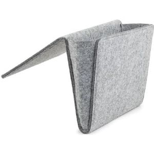 Kikkerland Tasca Da Letto bedtas, stof, grijs, 22x 28.2x 4