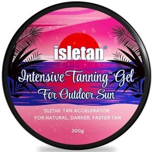 isletan intensieve bruiningsgel perzik, looiende gel voor buitenzon & zonnebank, 200g