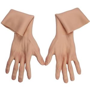 Color 2,One Size,XZZXQNB Realistische siliconen handschoenen voor mannen voor crossdressers en cosplay, om de onderarm en hand te bedekken om littekens en tatoeages te verbergen