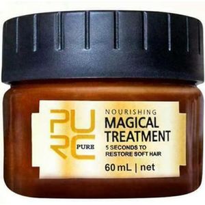 Glamza Pure Magische Haarmasker 60ml Keratine Argan Haarbehandeling 5 Seconden Masker Wortel Reparatie Voedende