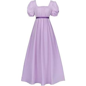 EMMHouse Renaissance-jurk voor dames, middeleeuws kostuum, Victoriaanse jurken, vintage sprookjes, Lavendel, XXL