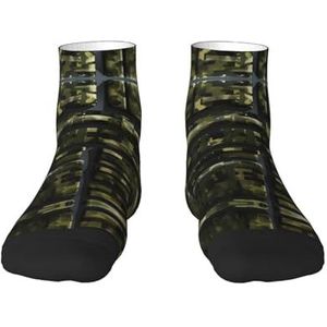 Leger digitale camouflageprint veelzijdige sportsokken voor casual en sportkleding, geweldige pasvorm voor voetmaten 36-45, Leger Digitale Camouflage, Eén Maat