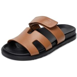 Damessandalen,Strand Damessandalen,Damesslippers,Platte Elastische Sandalen,Casual Walking Wedges,Wandelschoenen,Dikke Zool Sandalen (Color : Brown, Size : 42)