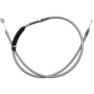 Remolieslangleiding Motorfiets 140/160/180 Cm Voor Sportster 1200 Voor Ijzer 883 Gevlochten Rvs Koppeling Kabel Voor Super Voor Lage XL 883 XL1200 Motorfiets remleiding (Size : Silver Clutch 140cm)