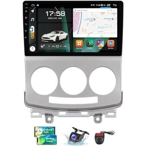 Android 13 Autoradio 9 Duim Touch Display Voor Mazda 5 2 CR 2005-2010 Met Draadloze Carplay Android Auto/GPS/4G WiFi/FM RDS DAB+/Buletooth 5.0/Bediening op het stuur + Camera en DVR(NF-7)
