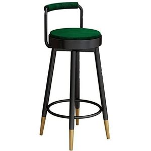 ShuuL Hoge stoelen voor keukenbar, metalen eiland barkruk met rugleuning, barkrukken werkhoogte, ergonomisch gestoffeerde stoel, keukeneiland, woonkamer, eetkamer, (rood a