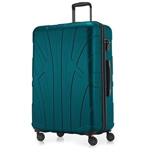 Suitline grote harde koffer trolley, reiskoffer check-in bagage, TSA, 76 cm, ca. 86 liter, 100% ABS mat Aqua groen