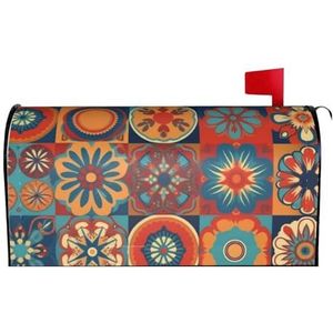RTSTNMBD Magnetische Brievenbus Cover Decoratieve Lente Zomer Vakantie Brievenbus Wraps Post Retro flowwer Brievenbus Cover voor Thuis Buiten Welkom Tuin Decor Brievenbus Post Cover 25,5x21 inch