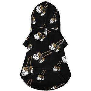 Grappige Sushi Engelse Bulldog Hond Hoodie Winter Hond Jas Leuke Hond Jas Bulldog Teddy Mopshond Puppy Kleding L