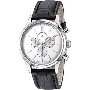 Zeno herenhorloge analoog kwarts met lederen band 6564-5030Q-I2