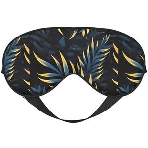 Bladeren in het donker, uniseks, elastisch, verstelbaar gespontwerp, verduisterend, slaapmasker voor thuis, reizen, yoga, kantoor, dutje