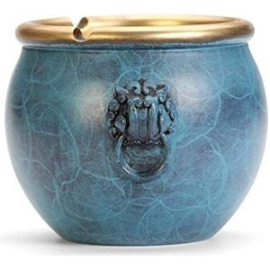 Home Asbak Puur Koperen Asbak Retro-opslag Asbak Decoratie Thuis Copper Craft Cadeau Decoratie Burning Blue Lion asbak Huishoudelijke asbakken(B)
