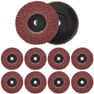 Slijpers, wielen, hoekmolen， 10PCS 75 * 10mm slijpschijven schuurschijven 80 korrel for haakse slijper polijsten van metaal hout kunststof(Red)